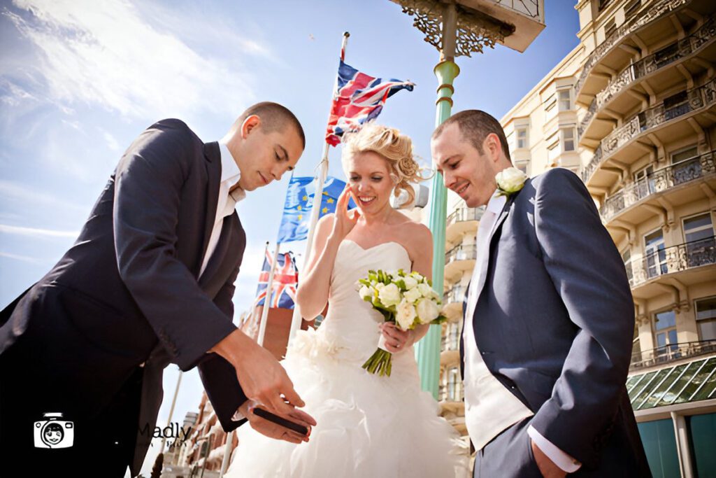 Wedding Magician outside Brighton Grand Hotel
