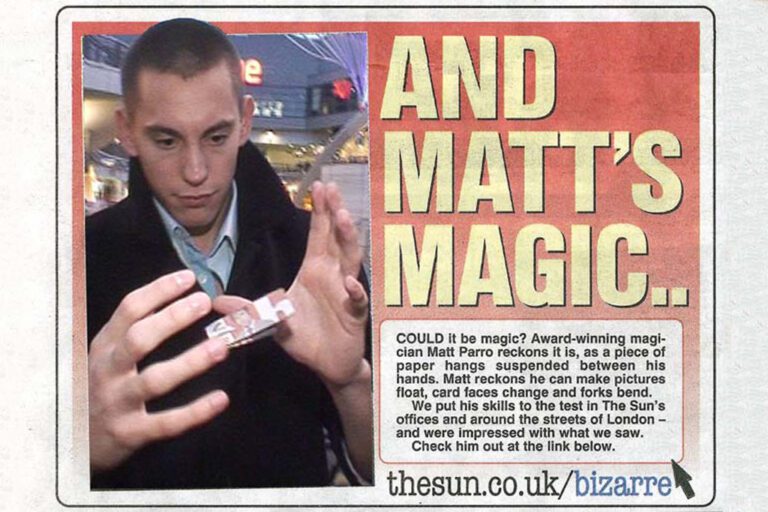 Matt Parro Bio Sun Magician