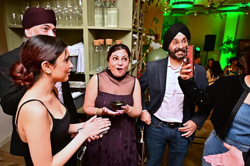 Guests shocked at a celebration