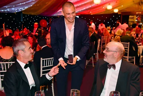James Nesbitt reacting to magician Matt Parro