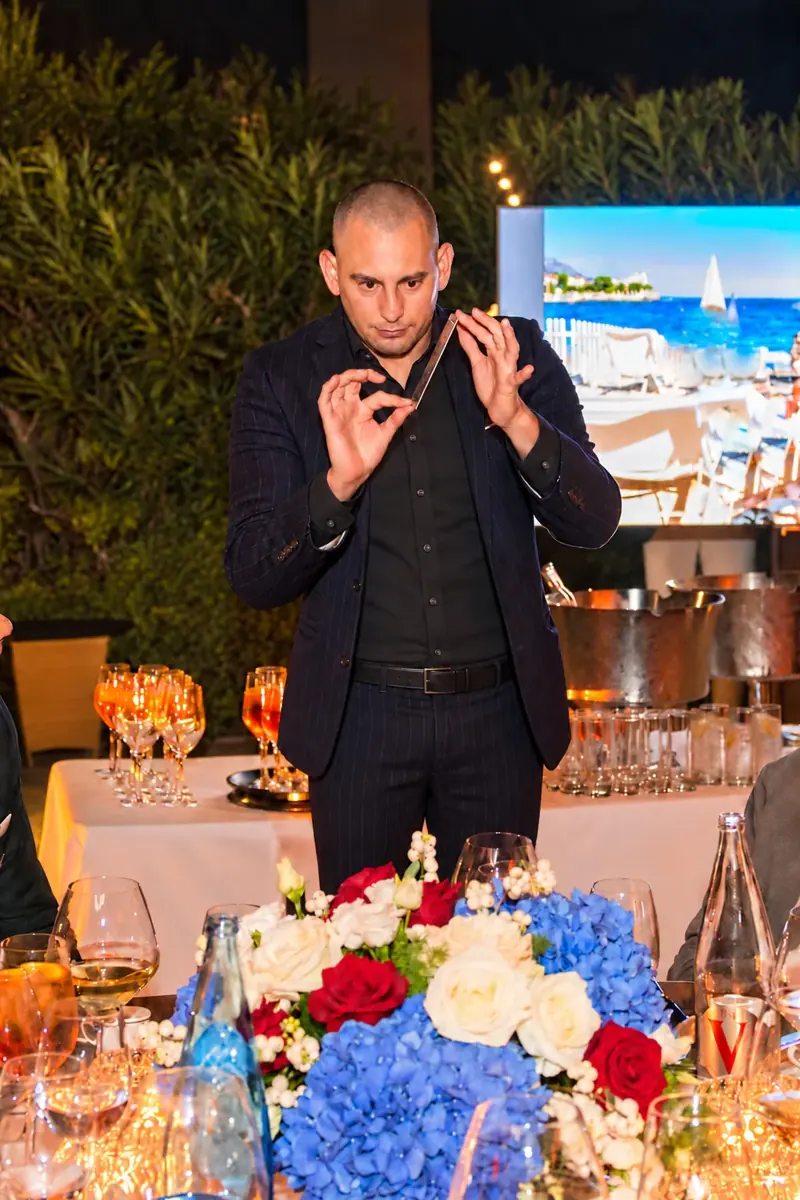 Matt Parro at a private tennis tournament in Saint-Jean-Cap-Ferrat