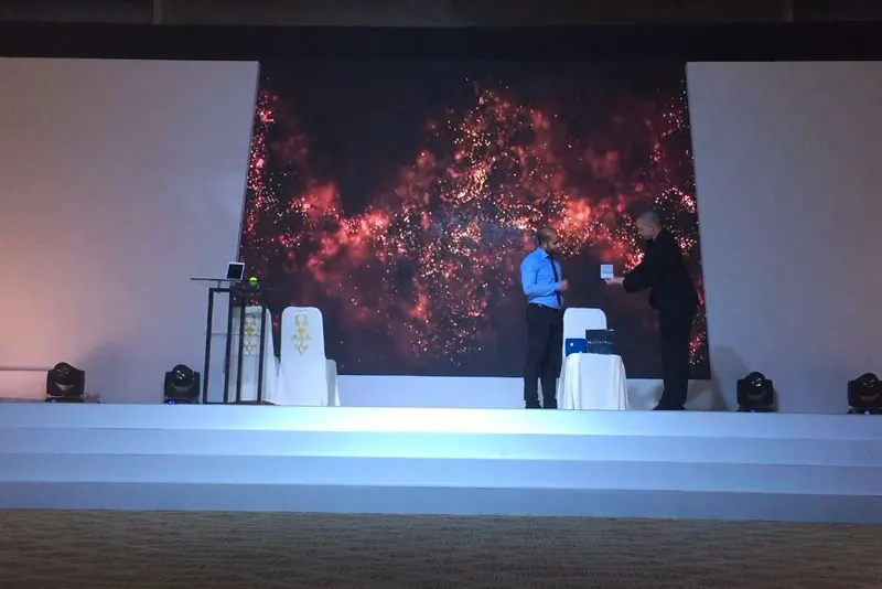 Matt Parro performing at an international gala